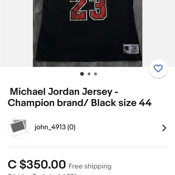 Michael Jordan Size/44 Vintage Chicago Bulls Jersey bought in 1997 #23 Jordan - Picture 3 of 4